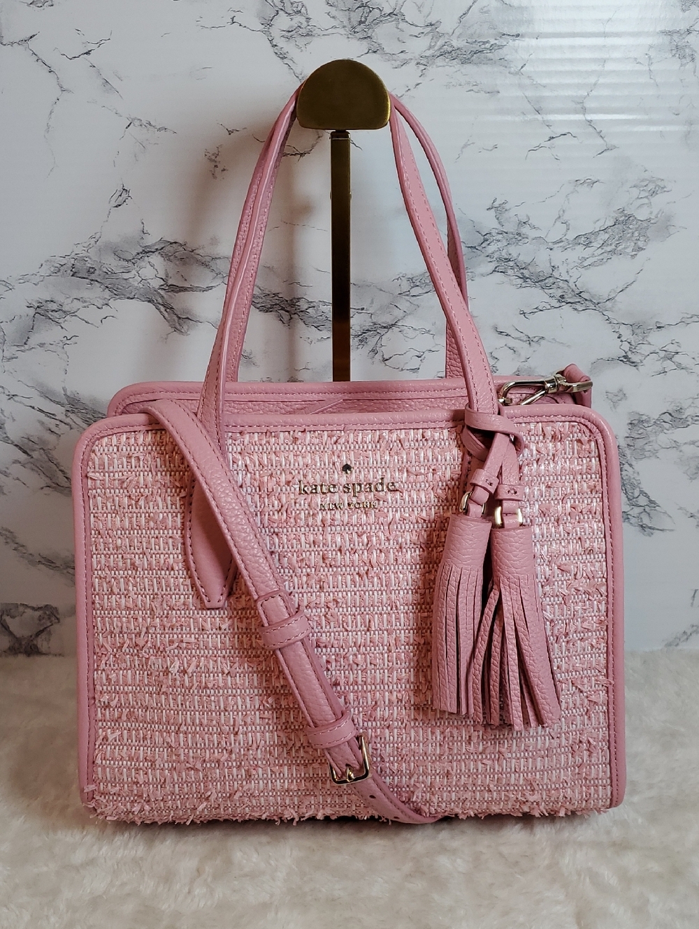 Kate Spade New York Rowe Summer Tweed Medium Top Zip Satchel